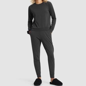 Cozy Earth Brushed Bamboo Jogger Set Charcoal S